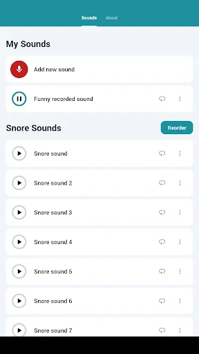 Snore Sounds ڈاؤن لوڈ کریں – پرسکون نیند کے لیے بہترین ساؤنڈ بورڈ - Screenshot 7