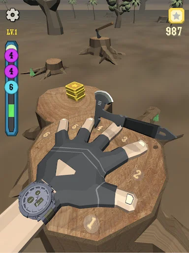 Knife Finger Game ڈاؤن لوڈ کریں – دلچسپ اور چیلنجنگ فنگر گیم - Screenshot 18