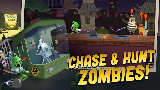 Zombie Catchers ڈاؤن لوڈ کریں – زومبی کا شکار کریں اور جوس بنائیں - Screenshot 1