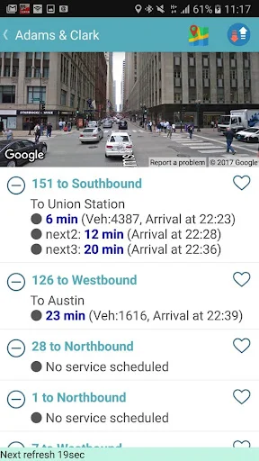 Chicago Bus Tracker ڈاؤن لوڈ کریں – CTA بس اور ٹرین کا لائیو شیڈول - Screenshot 2