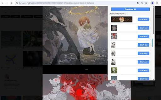 Behance Image Downloader کو مفت ڈاؤن لوڈ کریں – بیچ امیج ڈاؤن لوڈ - Screenshot 3