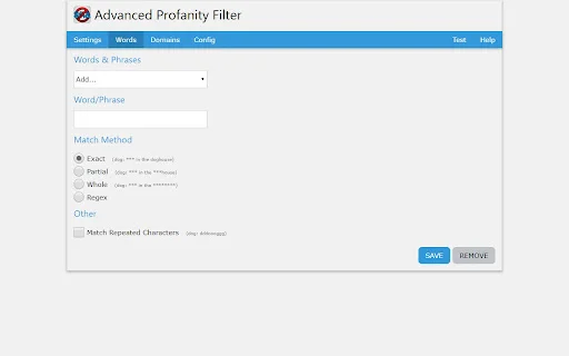 Advanced Profanity Filter ڈاؤن لوڈ کریں – ویب براؤزنگ کو صاف ستھرا بنائیں - Screenshot 2