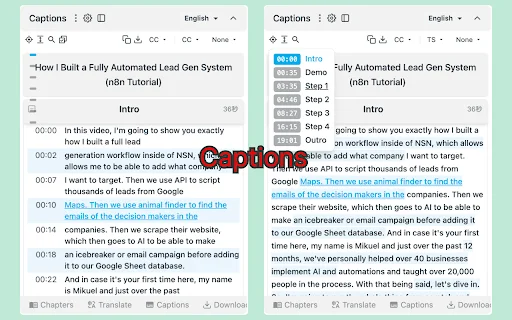vCaptions ڈاؤن لوڈ کریں – یوٹیوب اور بلی بلی کے لیے بہترین اے آئی سب ٹائٹل ٹول - Screenshot 2