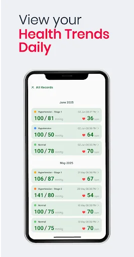 Blood Pressure App: BP Logger ڈاؤن لوڈ کریں – بلڈ پریشر مانیٹر - Screenshot 8