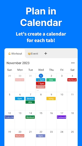 Plan Calendar ڈاؤن لوڈ کریں – شیڈول اور ٹائم مینجمنٹ ایپ - Screenshot 1