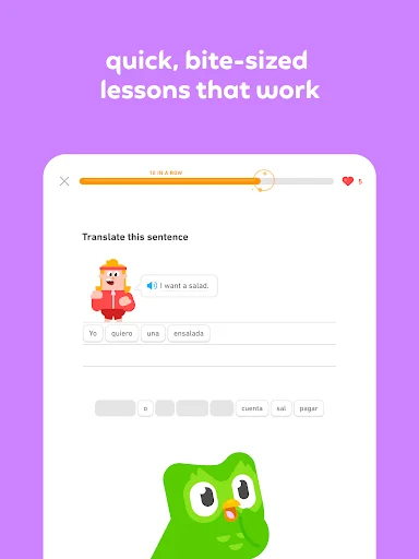 Duolingo ڈاؤن لوڈ کریں – زبان، ریاضی، موسیقی اور شطرنج سیکھیں - Screenshot 11