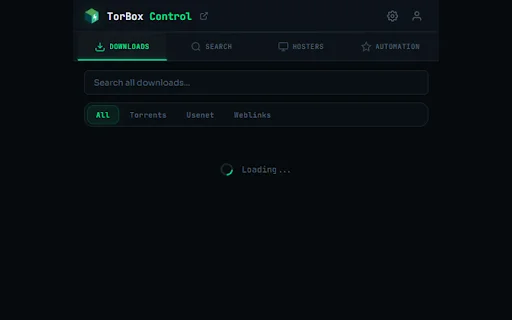 TorBox Control ڈاؤن لوڈ کریں – براؤزر میں TorBox ڈاؤن لوڈز کو کنٹرول کریں - Screenshot 1
