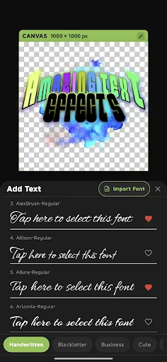 xCanvas 2 – AI Fonts Lettering ڈاؤن لوڈ کریں – جدید آرٹ اور ڈیزائن - Screenshot 8