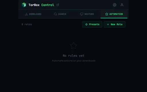 TorBox Control ڈاؤن لوڈ کریں – براؤزر میں TorBox ڈاؤن لوڈز کو کنٹرول کریں - Screenshot 5