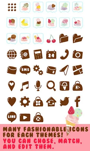 Theme-I Scream for Ice Cream! ڈاؤن لوڈ کریں – پیارا اور رنگین تھیم - Screenshot 4