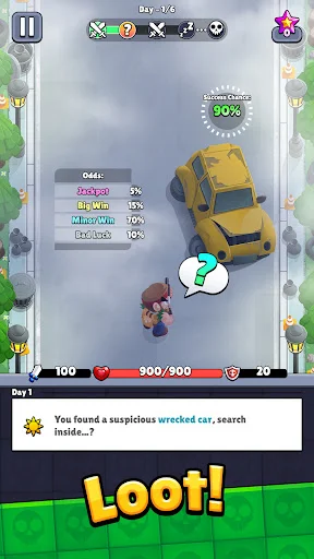 Bagbound Hero ڈاؤن لوڈ کریں – زومبی سروائیول RPG گیم - Screenshot 1