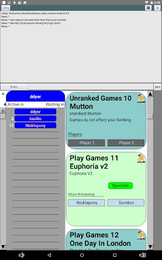 Boardspace.net ڈاؤن لوڈ کریں – 100 سے زائد بورڈ گیمز مفت کھیلیں - Screenshot 8