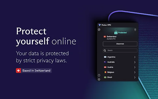 Proton VPN ڈاؤن لوڈ کریں – تیز، محفوظ اور مفت VPN ایکسٹینشن - Screenshot 1