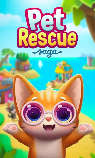 Pet Rescue Saga ڈاؤن لوڈ کریں – بہترین پالتو جانوروں کو بچانے والا گیم - Screenshot 1