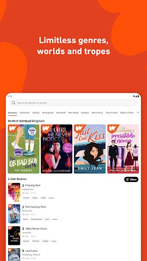 Wattpad تازہ ترین ورژن ڈاؤن لوڈ کریں – کہانیاں پڑھیں اور لکھیں - Screenshot 9