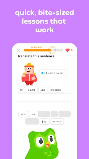 Duolingo ڈاؤن لوڈ کریں – زبان، ریاضی، موسیقی اور شطرنج سیکھیں - Screenshot 3