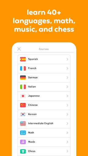 Duolingo ڈاؤن لوڈ کریں – زبان، ریاضی، موسیقی اور شطرنج سیکھیں - Screenshot 1