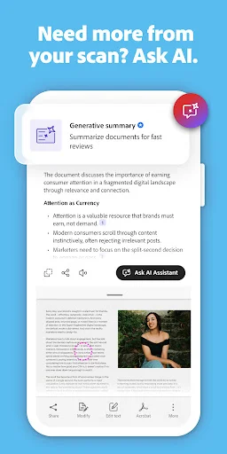 Adobe Scan AI PDF Scanner ڈاؤن لوڈ کریں – بہترین OCR ایپ - Screenshot 6