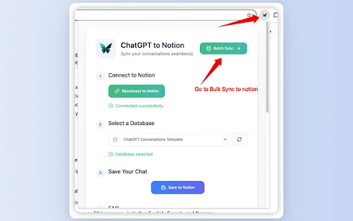 Save ChatGPT to Notion ڈاؤن لوڈ کریں – چیٹ جی پی ٹی ڈیٹا محفوظ کریں - Screenshot 2