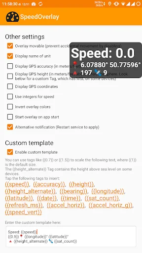 Speed Overlay ایپ ڈاؤن لوڈ کریں – ریئل ٹائم GPS اسپیڈومیٹر - Screenshot 3