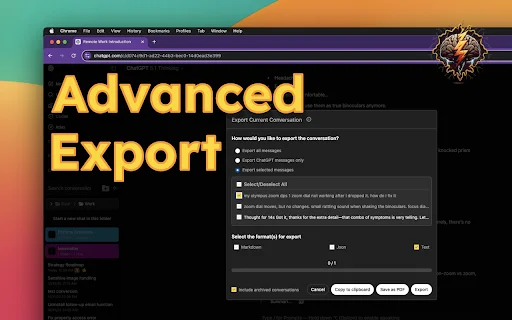 Superpower Chat ڈاؤن لوڈ کریں – ChatGPT کو منظم اور تیز تر بنائیں - Screenshot 4