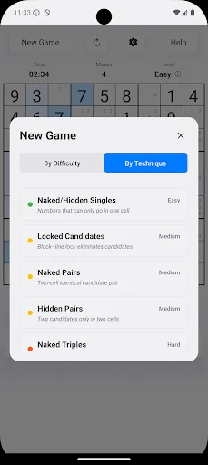 Sudoku Trainer ڈاؤن لوڈ کریں – سوڈوکو ماسٹر بنیں اور گیم جیتیں - Screenshot 4