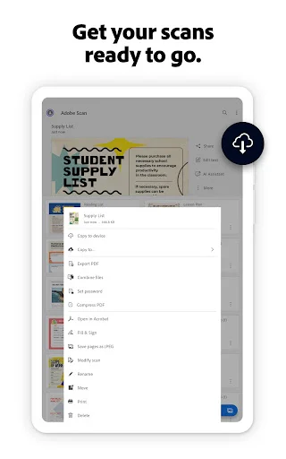 Adobe Scan AI PDF Scanner ڈاؤن لوڈ کریں – بہترین OCR ایپ - Screenshot 12