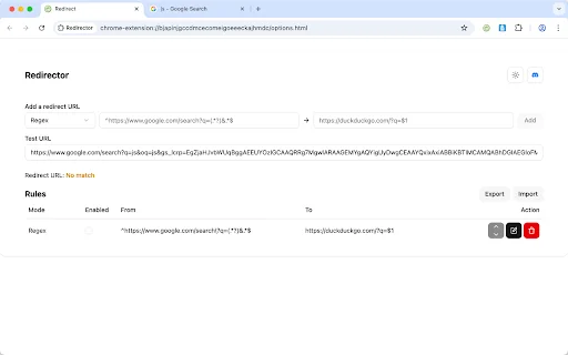 Redirector ڈاؤن لوڈ کریں – ویب سائٹ ری ڈائریکٹ اور براؤزر آٹومیشن - Screenshot 1