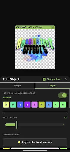 xCanvas 2 – AI Fonts Lettering ڈاؤن لوڈ کریں – جدید آرٹ اور ڈیزائن - Screenshot 6