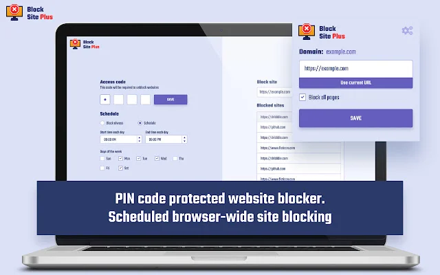 Block Site Plus ڈاؤن لوڈ کریں – بہترین ویب سائٹ بلاکر اور پیرنٹل کنٹرول - Screenshot 1