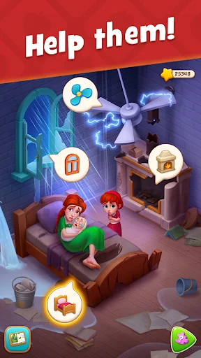 Gardenscapes ڈاؤن لوڈ کریں – دلچسپ میچ-3 پزل اور گارڈن ڈیزائن گیم - Screenshot 1
