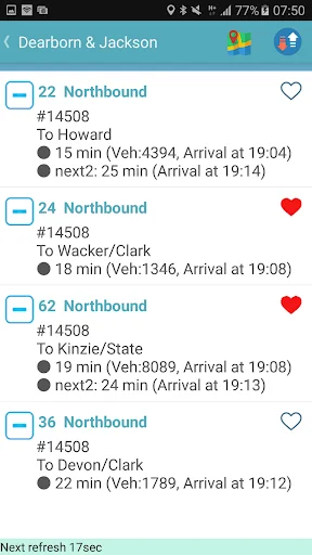 Chicago Bus Tracker ڈاؤن لوڈ کریں – CTA بس اور ٹرین کا لائیو شیڈول - Screenshot 5