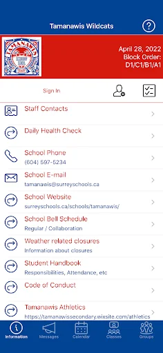 Tamanawis Wildcats ایپ ڈاؤن لوڈ کریں – تعلیمی اپ ڈیٹس حاصل کریں - Screenshot 1