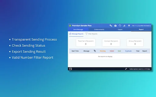 Premium Sender Plus ڈاؤن لوڈ کریں – واٹس ایپ کے لیے بہترین میسجنگ ٹول - Screenshot 5