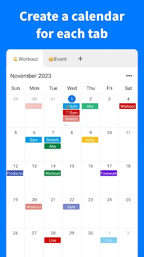 Plan Calendar ڈاؤن لوڈ کریں – شیڈول اور ٹائم مینجمنٹ ایپ - Screenshot 2