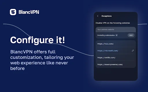 BlancVPN ڈاؤن لوڈ کریں – تیز رفتار اور محفوظ پراکسی - Screenshot 3