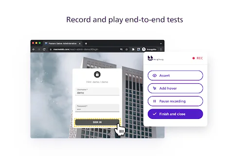 BugBug Automation Testing ڈاؤن لوڈ کریں – بغیر کوڈ ویب ٹیسٹنگ - Screenshot 2