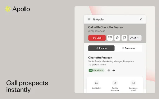 Apollo.io Chrome Extension ڈاؤن لوڈ کریں – مفت B2B لیڈز حاصل کریں - Screenshot 3