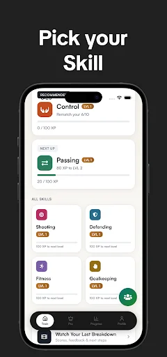 Footwork فٹ بال ٹریننگ ایپ ڈاؤن لوڈ کریں – پروفیشنل کوچنگ مفت - Screenshot 2