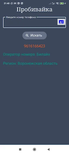 Оператор по телефонному номеру ڈاؤن لوڈ کریں – روسی نمبر کی معلومات - Screenshot 4
