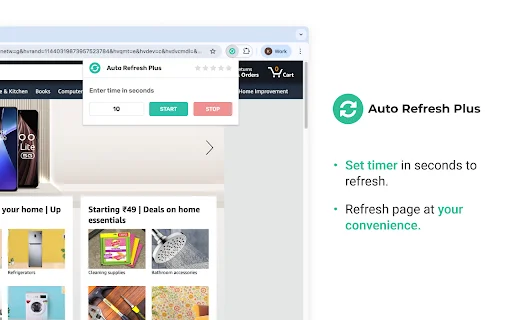Auto Refresh Plus ڈاؤن لوڈ کریں – خودکار ریفریش کے لیے بہترین ایکسٹینشن - Screenshot 2