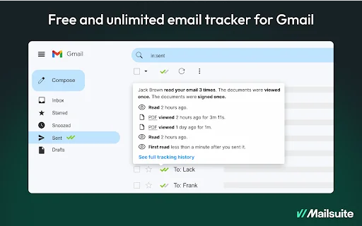Mailtrack ڈاؤن لوڈ کریں – Gmail کے لیے بہترین ای میل ٹریکر - Screenshot 2