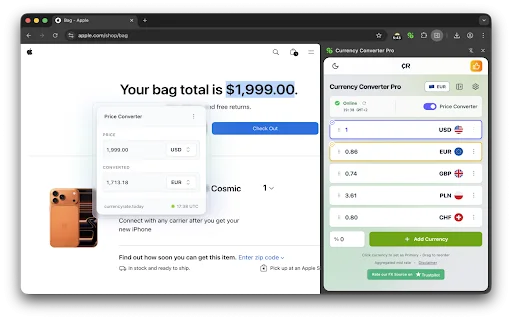 Currency Converter PRO ڈاؤن لوڈ کریں – آن لائن خریداری اور سفر کے لیے بہترین - Screenshot 4