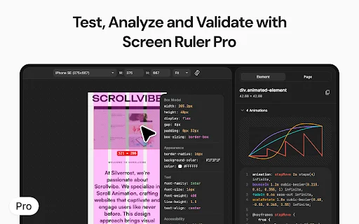 Screen Ruler ڈاؤن لوڈ کریں – ویب ڈیزائنرز کے لیے بہترین ٹول - Screenshot 3