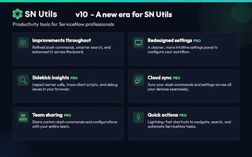 SN Utils – ServiceNow کے لیے بہترین پروڈکٹیوٹی ٹول ڈاؤن لوڈ کریں - Screenshot 5