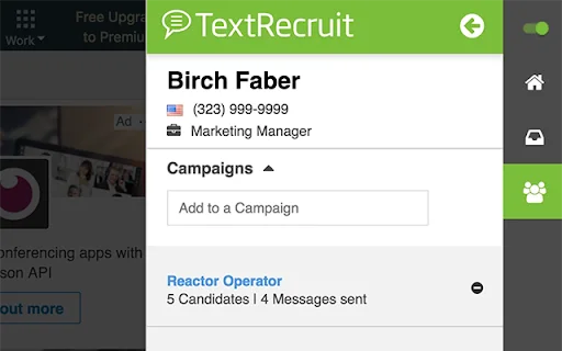 TextRecruit Extension ڈاؤن لوڈ کریں – بھرتی کے لیے بہترین ٹول - Screenshot 4