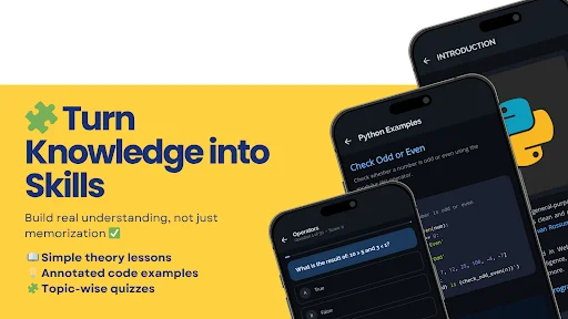 Learn Python: Quiz & More ڈاؤن لوڈ کریں – Python سیکھیں اور کوئز کھیلیں - Screenshot 2