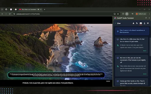 ChatGPT Audio Translator ڈاؤن لوڈ کریں – ریئل ٹائم ٹرانسکرپشن - Screenshot 5