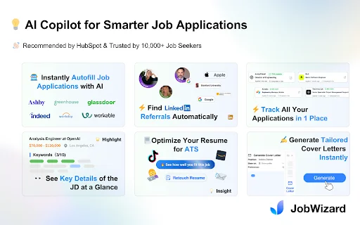 JobWizard ڈاؤن لوڈ کریں – AI کے ساتھ ملازمت کی درخواستیں 10 گنا تیزی سے بھریں - Screenshot 2