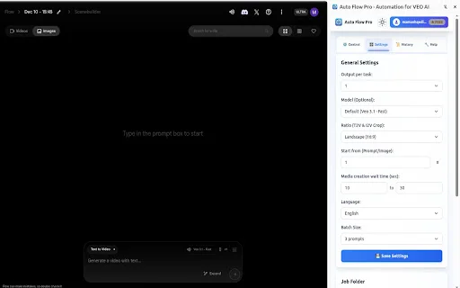 Auto Flow Pro ڈاؤن لوڈ کریں – VEO AI کے لیے بہترین آٹومیشن ٹول - Screenshot 2